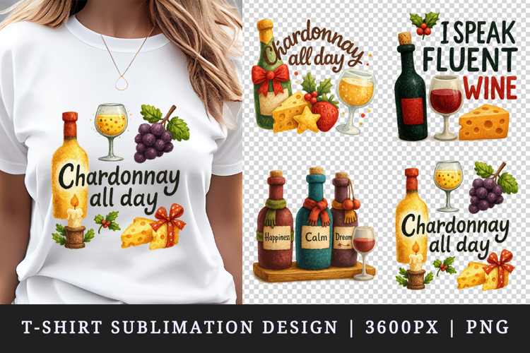 Wine Lover t-shirt printable sublimation design png