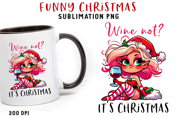 Funny Christmas Quote Clipart Sublimation PNG