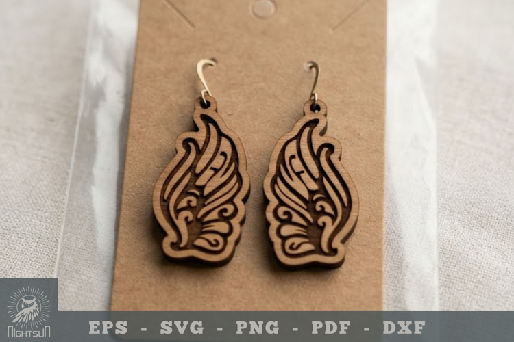 Wings Lasercut Earring 2