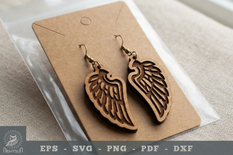 Wings Lasercut Earring 3