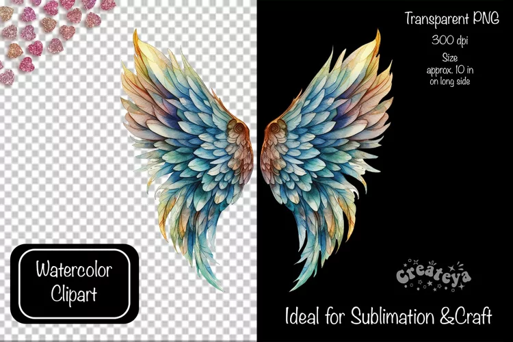 Angel Wings Clipart PNG Transparent wings png Watercolor png