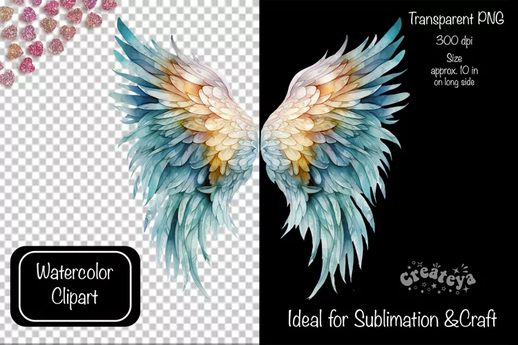 Angel Wings Clipart PNG Transparent wings png Watercolor png