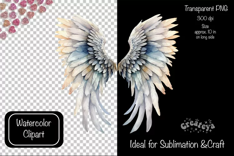 Angel Wings Clipart PNG Transparent wings png Watercolor png