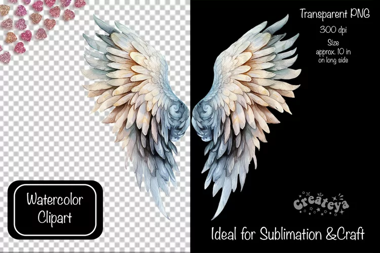 Angel Wings Clipart PNG Transparent wings png Watercolor png
