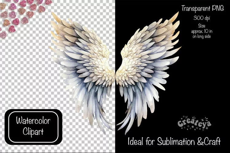 Angel Wings Clipart PNG Transparent wings png Watercolor png