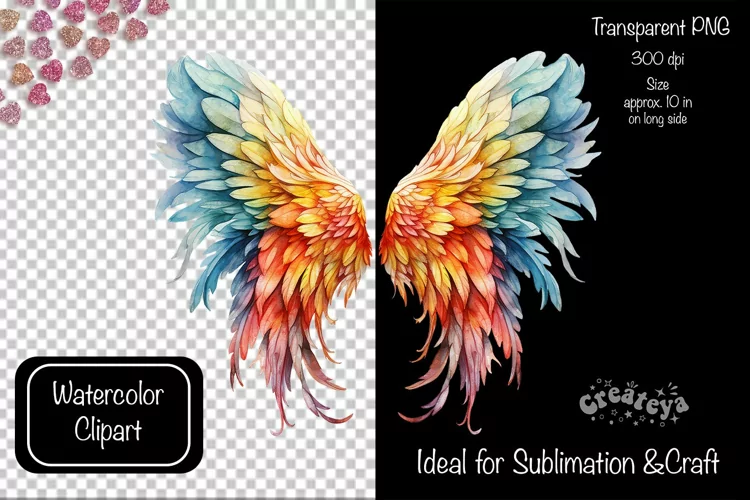 Angel Wings Clipart PNG Transparent wings png Watercolor png