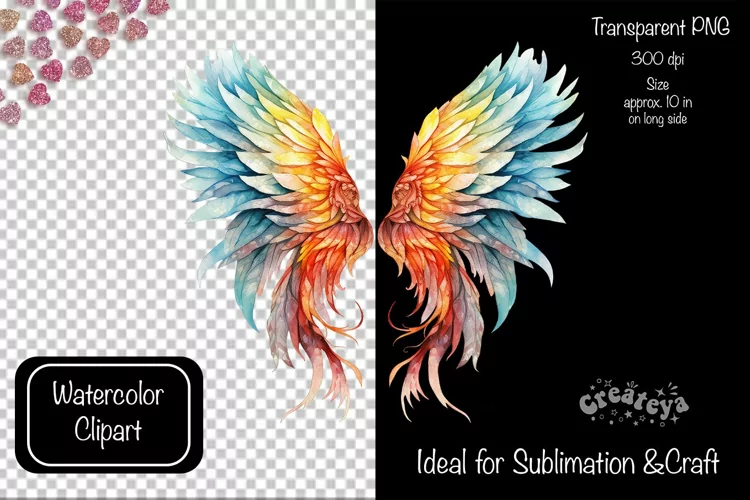 Angel Wings Clipart PNG Transparent wings png Watercolor png