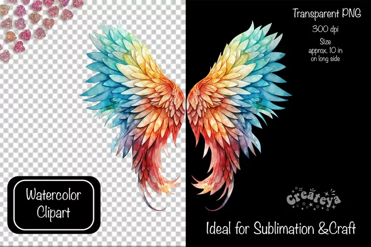Angel Wings Clipart PNG Transparent wings png Watercolor png