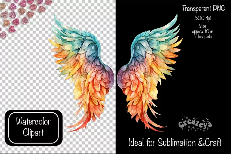 Angel Wings Clipart PNG Transparent wings png Watercolor png