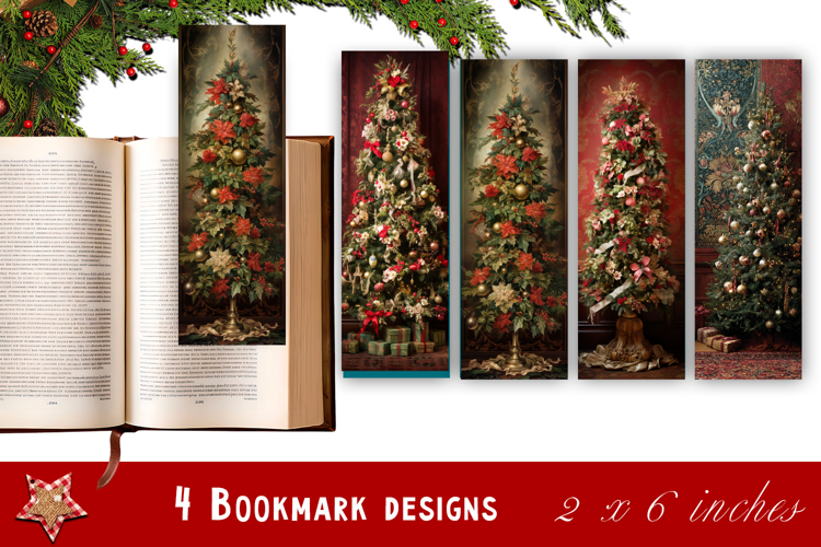 Christmas Tree Bookmarks Design| Christmas bookmarks