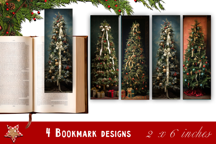 Christmas Tree Bookmarks Design| Christmas bookmarks