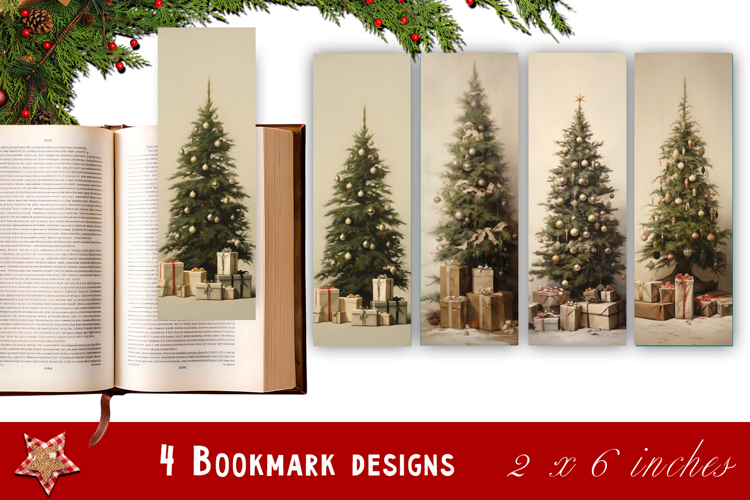 Christmas Tree Bookmarks Design| Christmas bookmarks