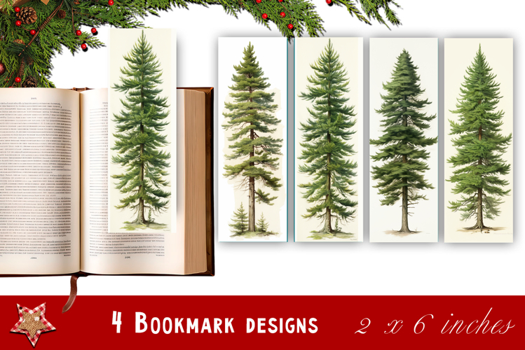 Christmas Tree Bookmarks Design| Christmas bookmarks