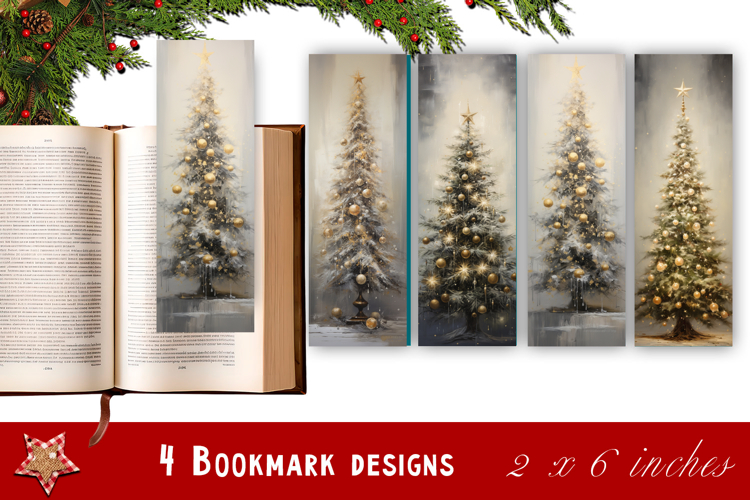 Winter Bookmarks PNG Printable | Christmas bookmarks