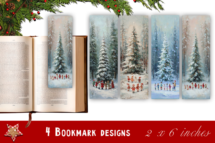 Christmas Tree Bookmarks Design| Christmas bookmarks