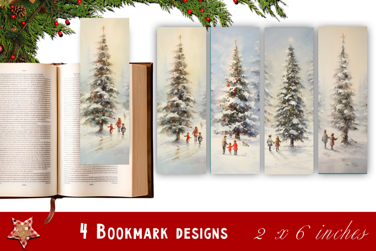 Christmas Tree Bookmarks Design | Christmas bookmarks