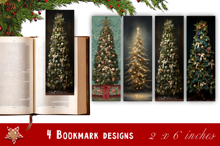 Christmas Tree Bookmarks Design| Christmas bookmarks