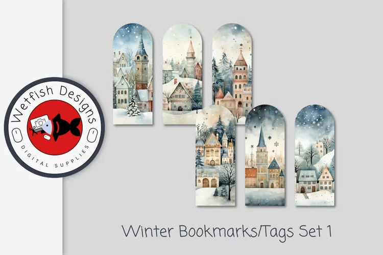 Winter Scrapbook Christmas Bookmarks