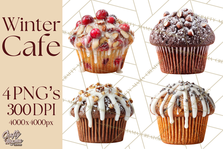 Winter Café PNG, Cozy Latte Clipart, Bakery Drink Graphics