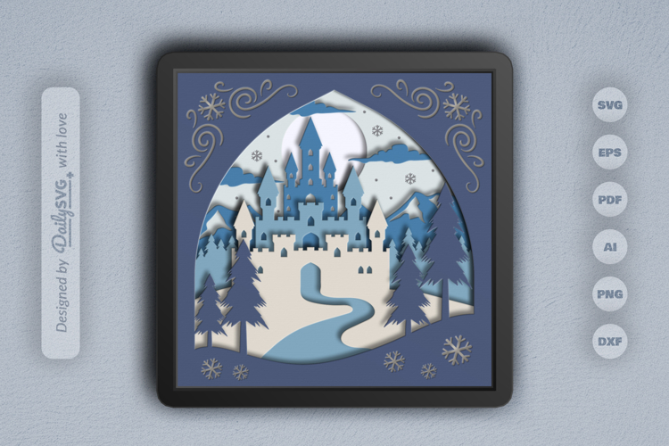 Winter Castle Layered Papercut
