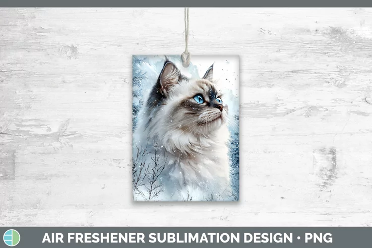 Winter Cats Himalayan Cat Air Freshener Sublimation Car Fres