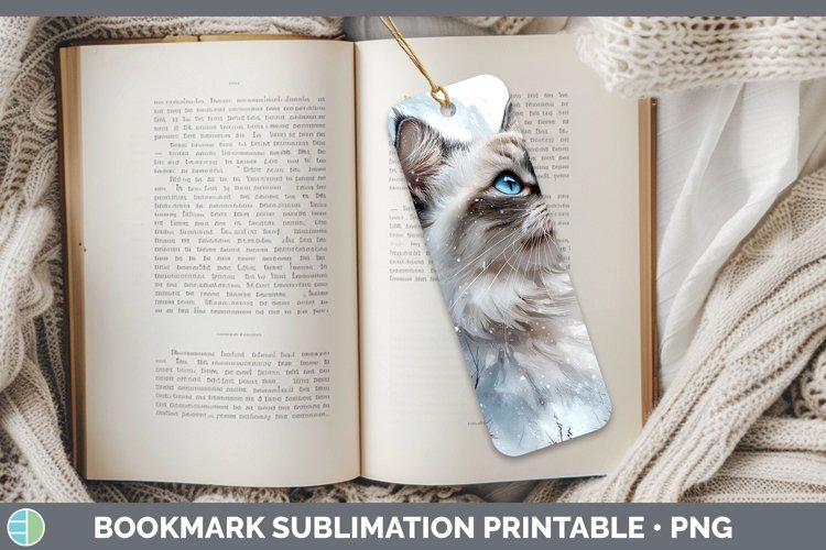 GorgeousWinter Cats Bookmark design.