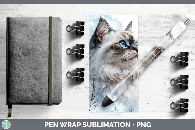 GorgeousWinter Cats Pen Wrap design.