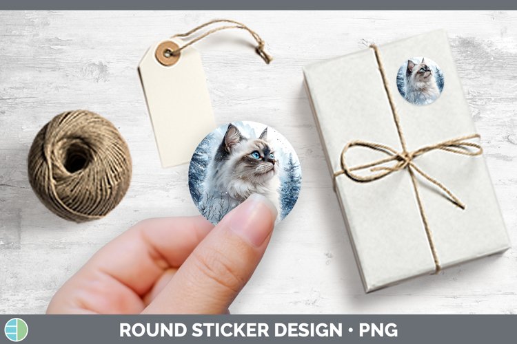 GorgeousWinter Cats Stickers design.