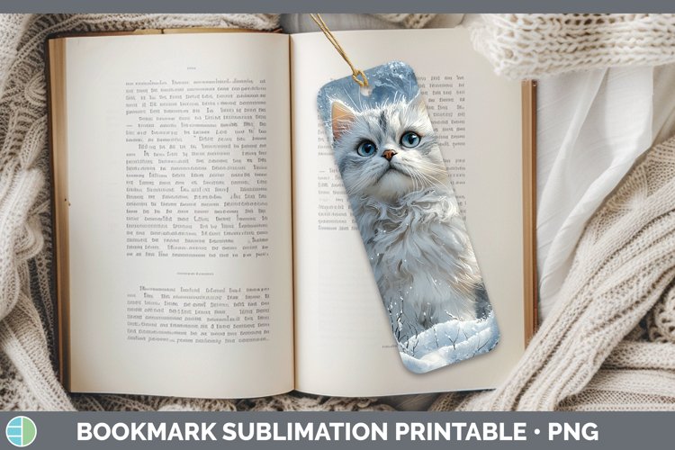 GorgeousWinter Cats Bookmark design.