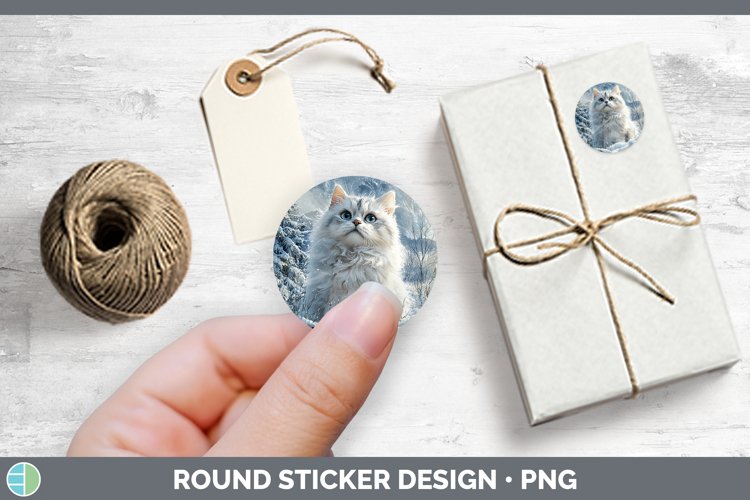 GorgeousWinter Cats Stickers design.