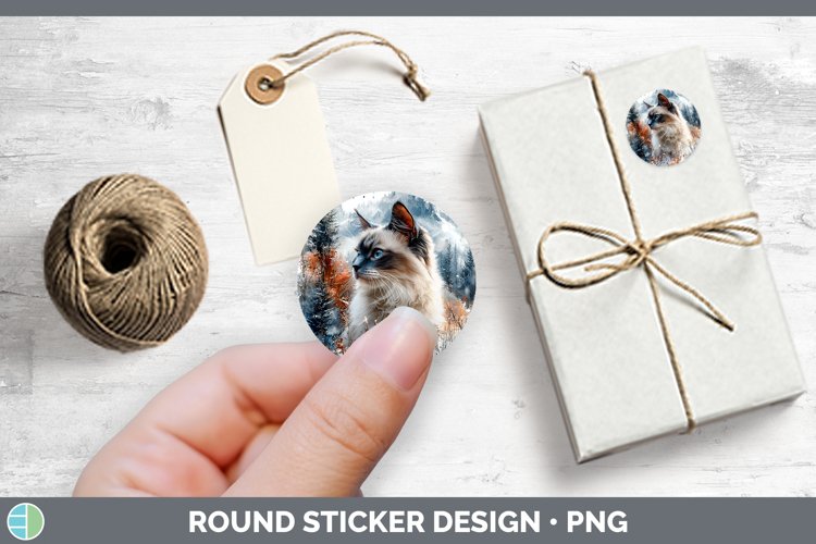 GorgeousWinter Cats Stickers design.
