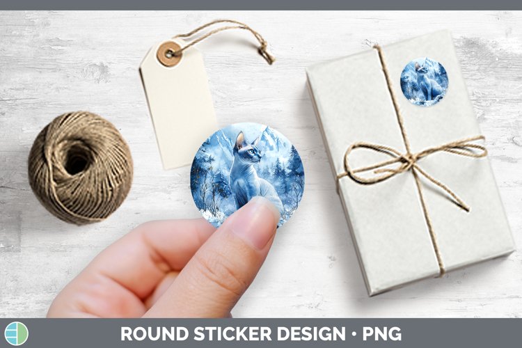 GorgeousWinter Cats Stickers design.