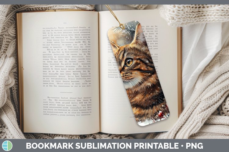 GorgeousWinter Cats Bookmark design.