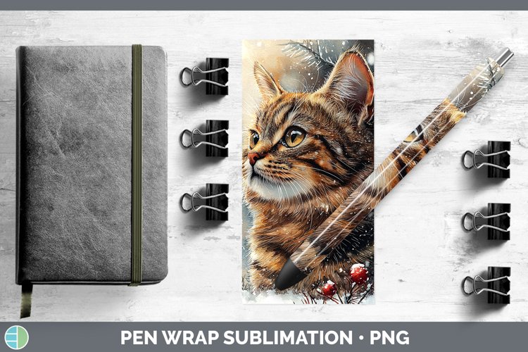 GorgeousWinter Cats Pen Wrap design.