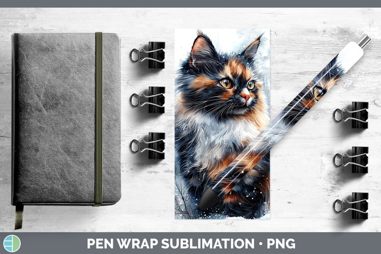 GorgeousWinter Cats Pen Wrap design.