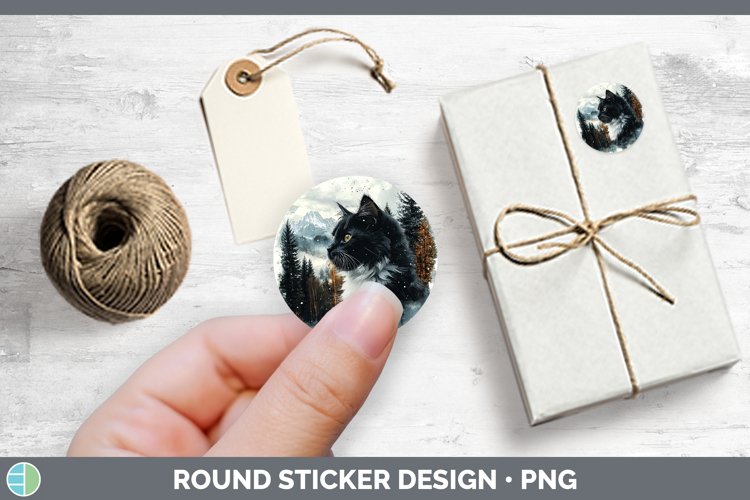 GorgeousWinter Cats Stickers design.
