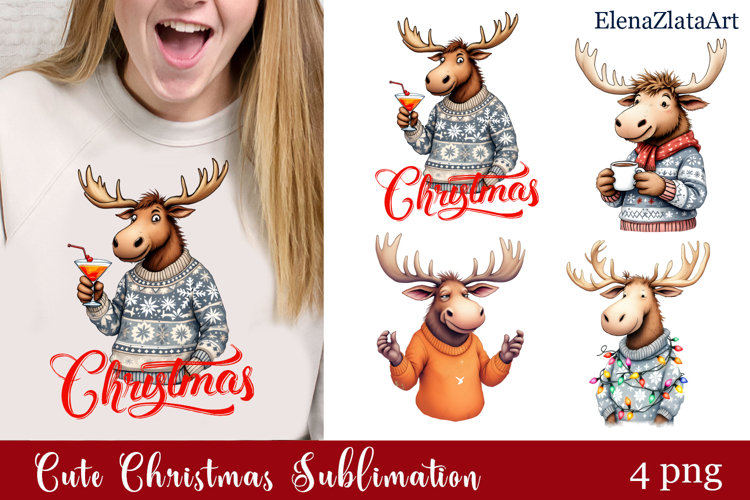 Sarcastik moose Coaster Design. Winter Coaster Sublimation