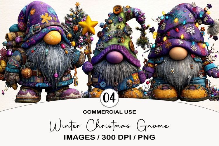 Winter Christmas Gnome Clipart