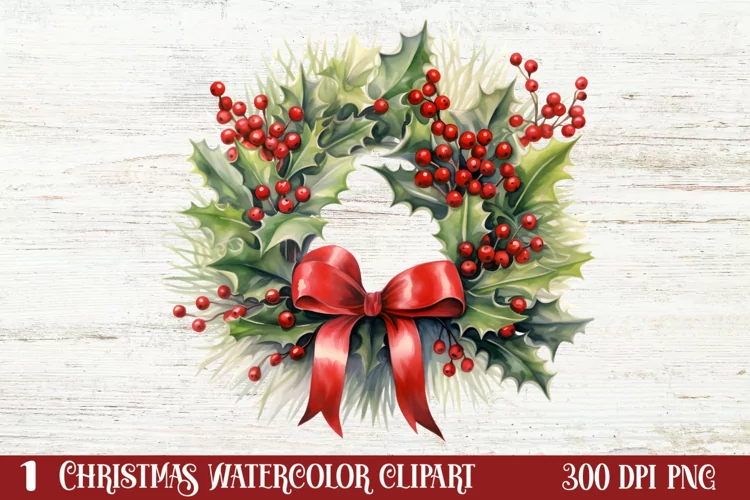Winter Christmas Greenery Clipart, Christmas Greenery Clipar