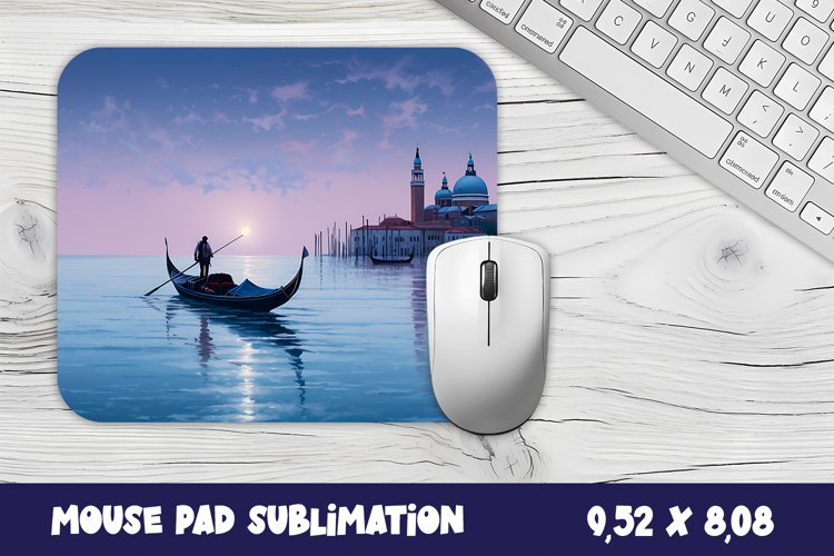 Venice in the winter mouse pad/ sublimation Design