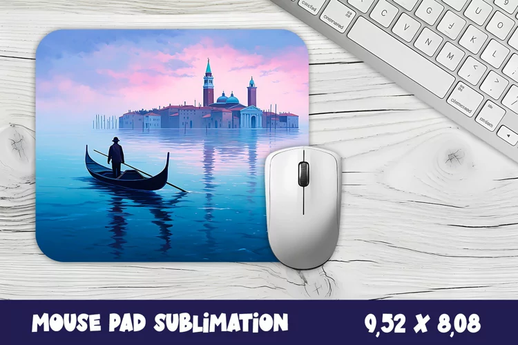 Venice in the winter mouse pad/ sublimation Design