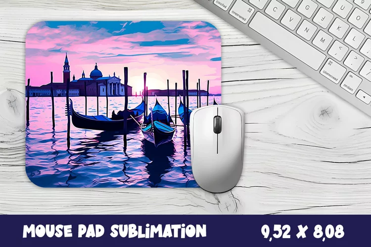 Venice in the winter mouse pad/ sublimation Design