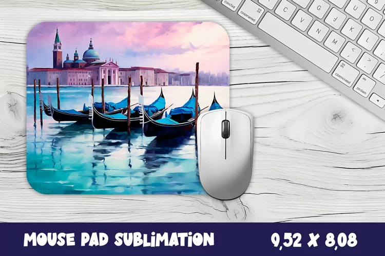 Venice in the winter mouse pad/ sublimation Design