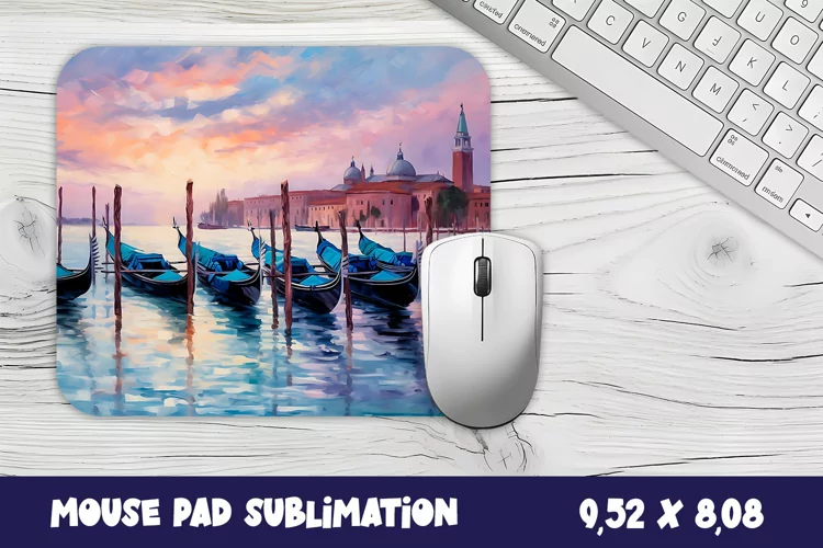 Venice in the winter mouse pad/ sublimation Design