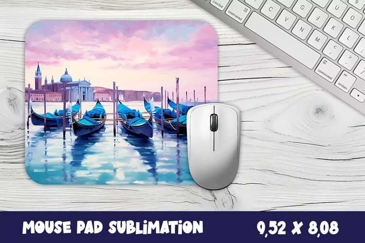 Venice in the winter mouse pad/ sublimation Design