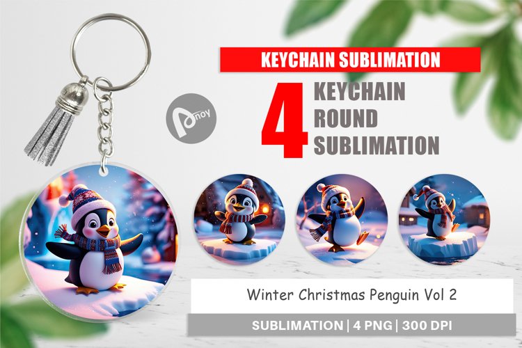 Keychain Winter Penguin