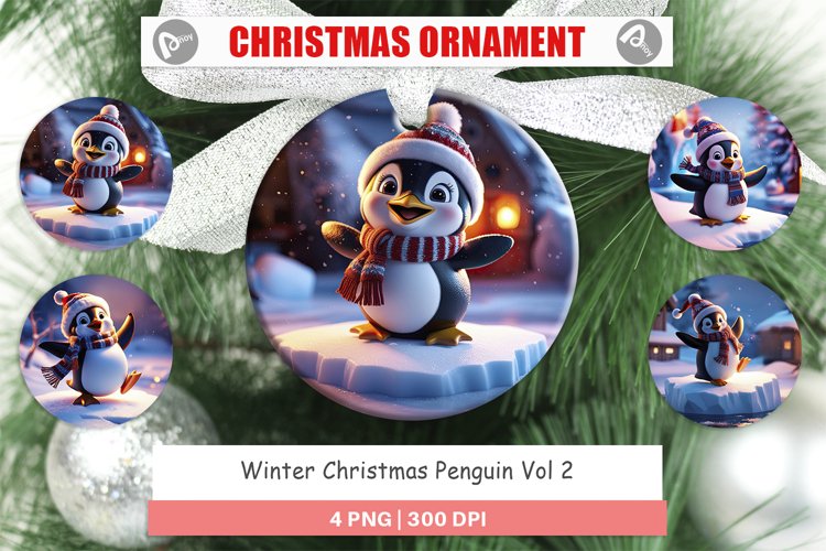 Christmas Ornaments Winter Penguin