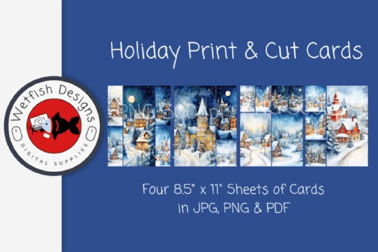 Winter Christmas Printable Cards 2 example image 1