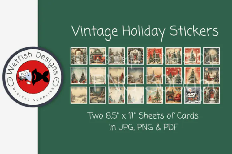 Winter Christmas Printable Stickers