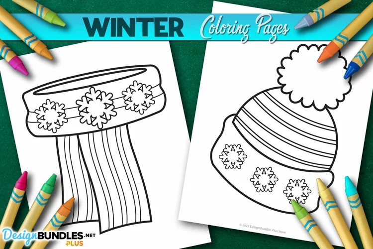 Winter Coloring Pages 2 Printable Worksheets